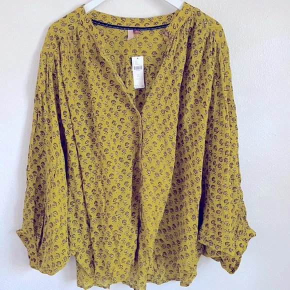 NWT Anthropologie Pilcro The Sidney Printed Batwing Blouse 2X - Picture 8 of 10